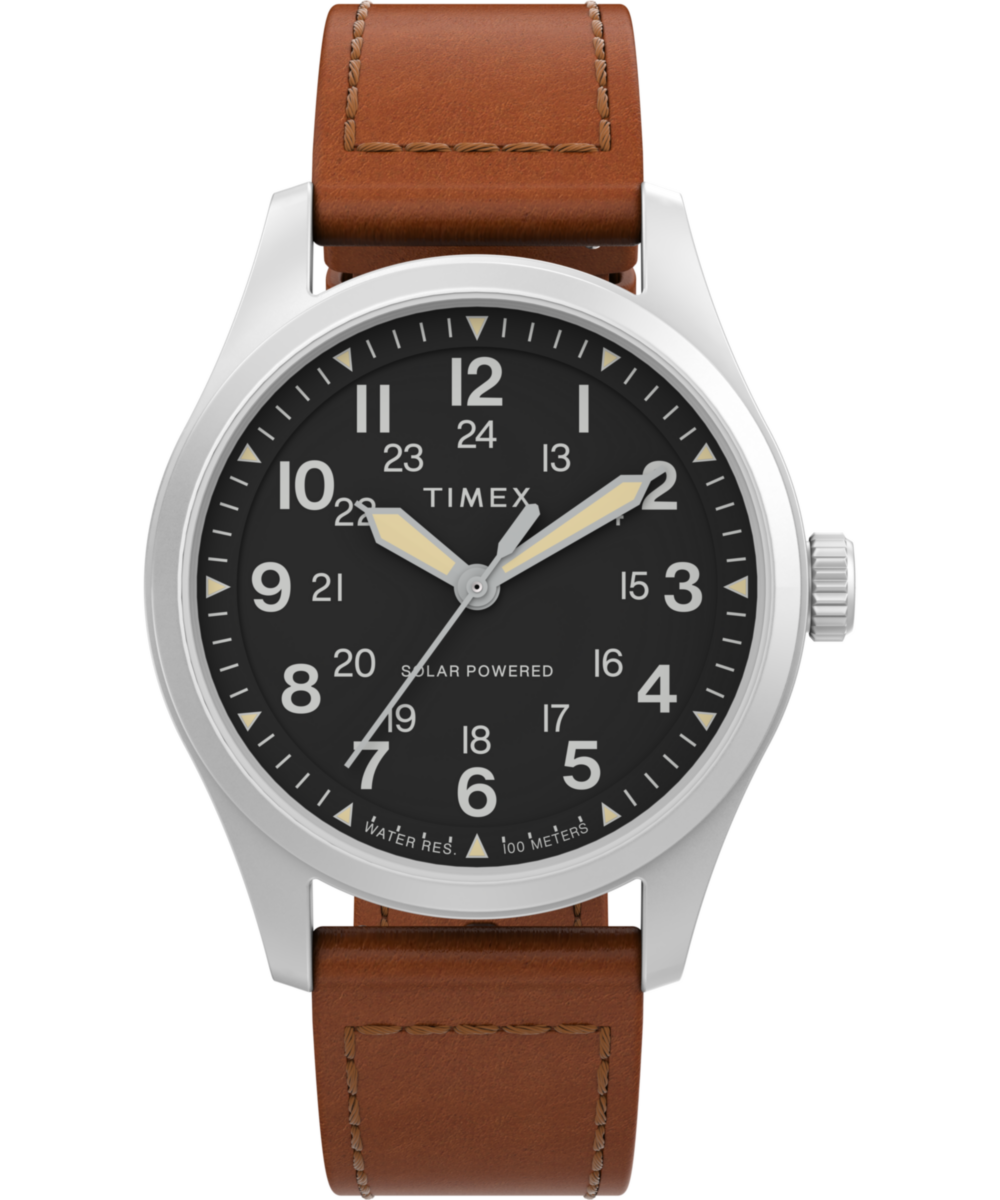 Expedition® Field Post Solar 36mm Eco-Friendly Leather Strap Watch — reference photo 1, demo listing