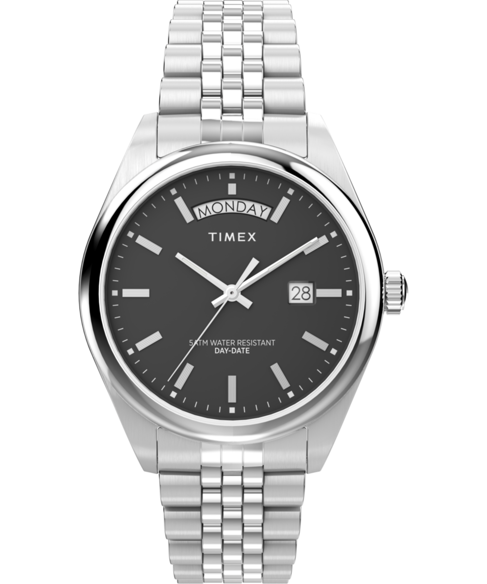 Timex Legacy Day and Date 41mm Stainless Steel Bracelet Watch — reference photo 1, demo listing