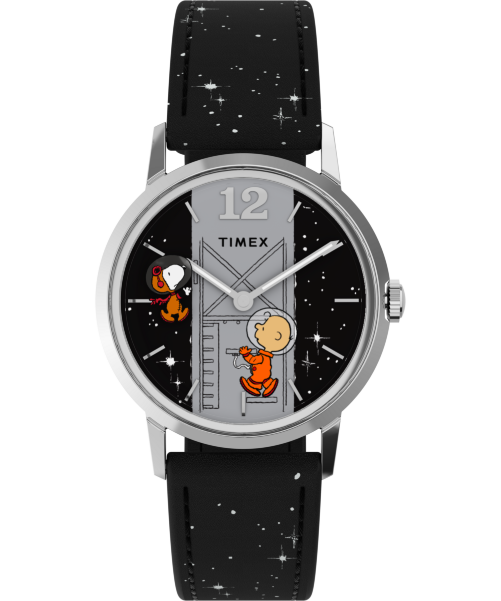 Peanuts® x Timex Marlin® Hand-Wound Space 34mm Leather Strap Watch — reference photo 1, demo listing