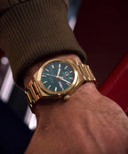 Q Timex® Continental Day and Date 39mm Stainless Steel Bracelet Watch — reference photo 2, demo listing