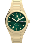Q Timex® Continental Day and Date 39mm Stainless Steel Bracelet Watch — reference photo 1, demo listing