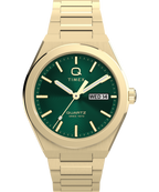 Q Timex® Continental Day and Date 39mm Stainless Steel Bracelet Watch — reference photo 1, demo listing
