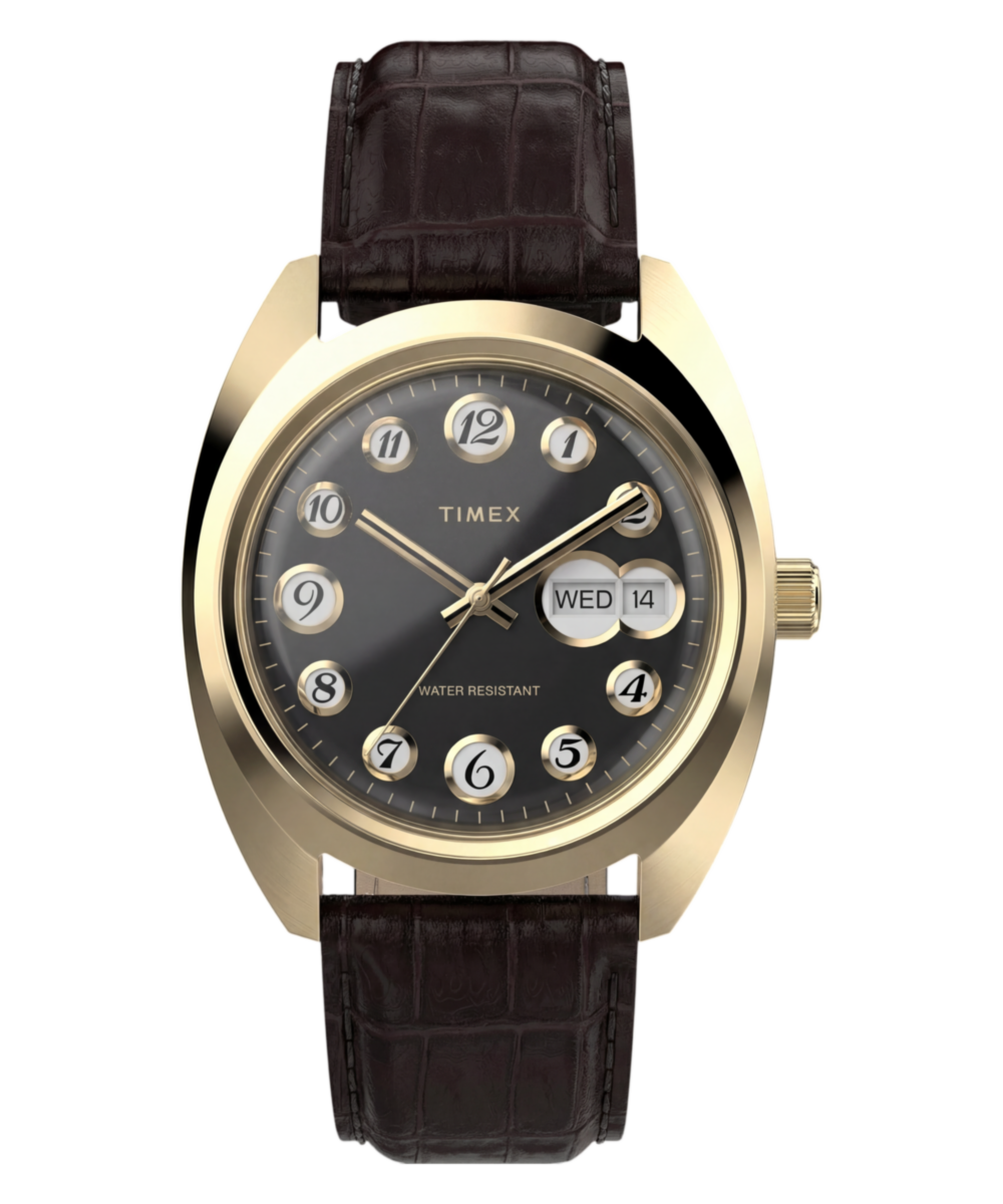 Timex® 1976 Rotary Phone Dial Reissue 37mm Leather Strap Watch — reference photo 1, demo listing