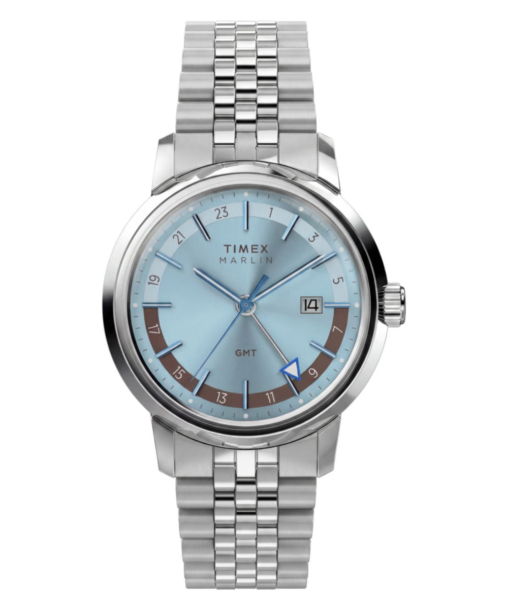 Marlin® Quartz GMT 40mm Stainless Steel Bracelet Watch — reference photo 1, demo listing