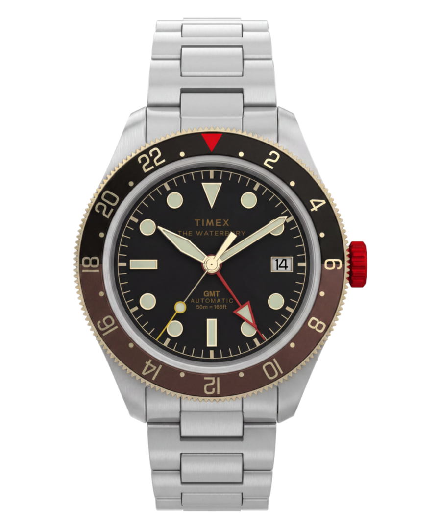 Waterbury Heritage Automatic GMT 41.5mm Stainless Steel Bracelet Watch — reference photo 1, demo listing