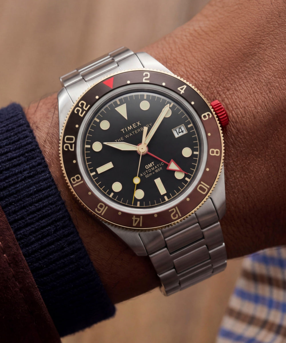 Waterbury Heritage Automatic GMT 41.5mm Stainless Steel Bracelet Watch — reference photo 2, demo listing