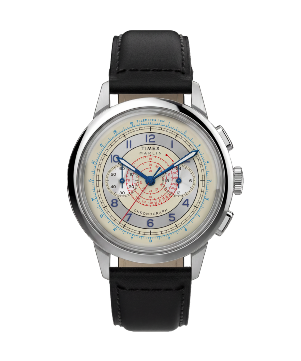 Marlin® Neo Classic Chronograph 40mm Leather Strap Watch — reference photo 1, demo listing